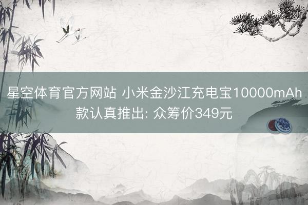 星空体育官方网站 小米金沙江充电宝10000mAh款认真推出: 众筹价349元
