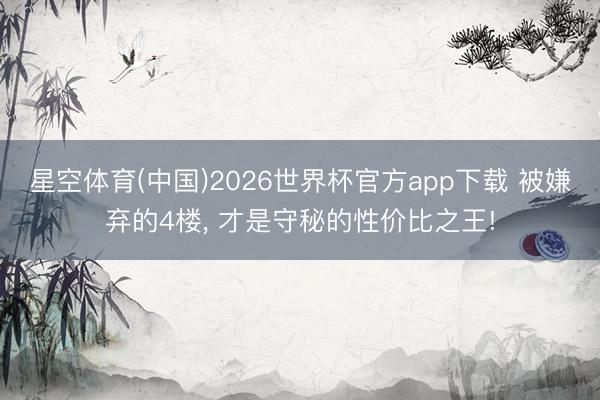 星空体育(中国)2026世界杯官方app下载 被嫌弃的4楼， 才是守秘的性价比之王!