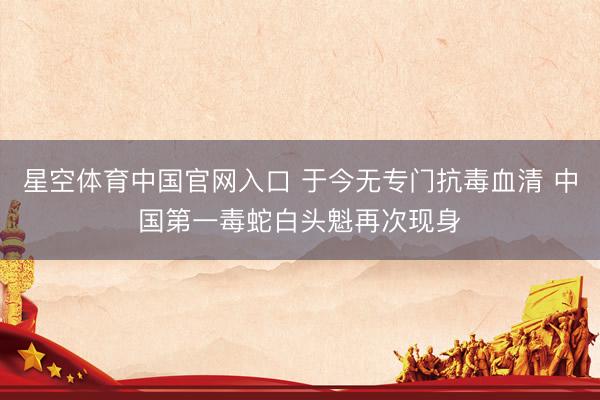 星空体育中国官网入口 于今无专门抗毒血清 中国第一毒蛇白头魁再次现身