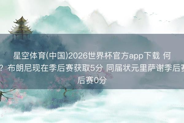星空体育(中国)2026世界杯官方app下载 何如说？布朗尼现在季后赛获取5分 同届状元里萨谢季后赛0分