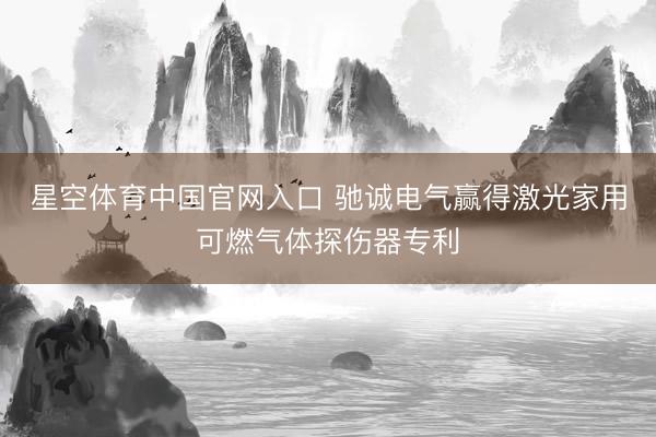 星空体育中国官网入口 驰诚电气赢得激光家用可燃气体探伤器专利